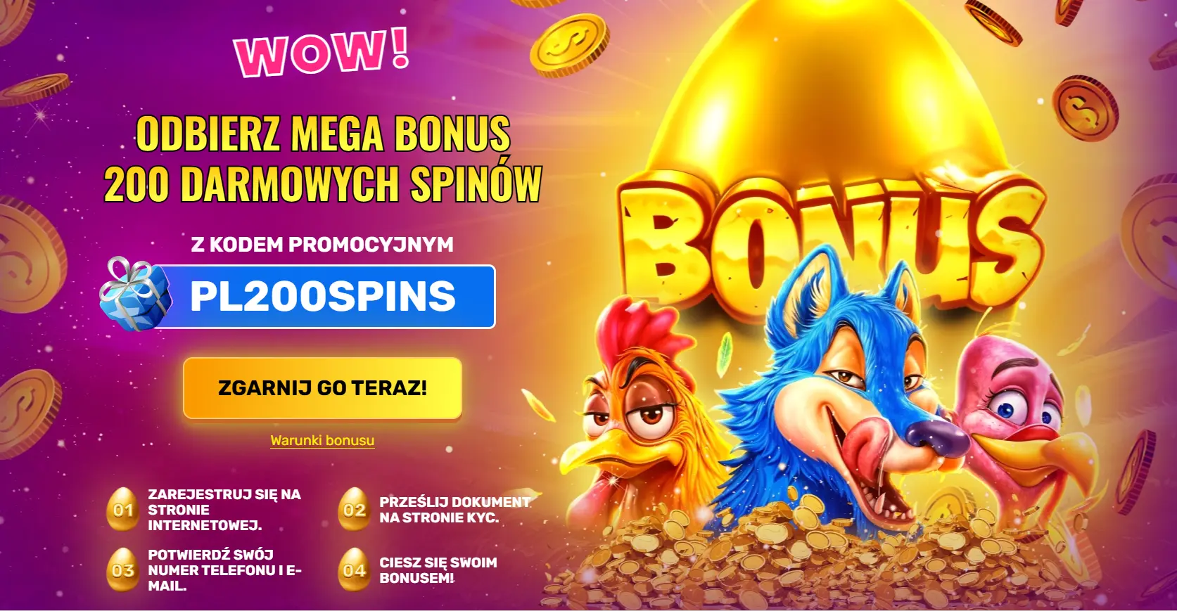 NV Casino – 200 darmowych spinów w Chicken Chase, oferta na Kwiecień 2025